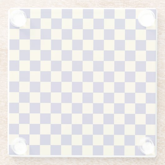 Indigo and butter checkerboard pattern glasuntersetzer (Rückseite)