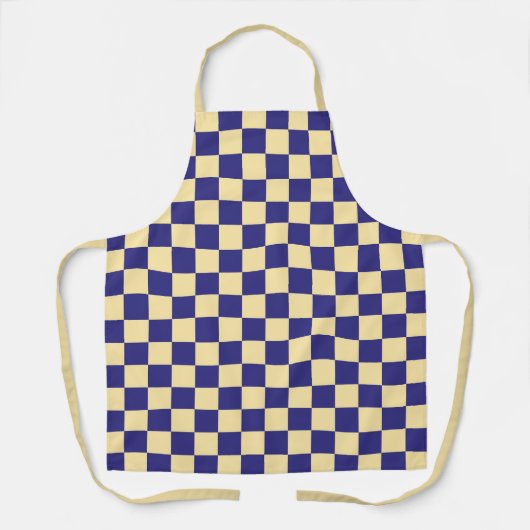 Indigo and butter checkerboard pattern schürze (Vorderseite)