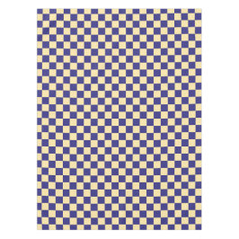 Indigo and butter checkerboard pattern tischdecke