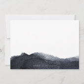 Indigo Aquarell modern, einfach Save the Date (Rückseite)