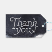 Indigo Aquarell Moderne einfache Hochzeit danke Geschenkanhänger (Vorderseite (Horizontal))