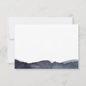 Indigo Aquarell Moderne einfache Hochzeit RSVP Karte (Rückseite)