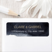 Indigo Aquarell Moderne einfache Rücksendeadresse (Insitu)