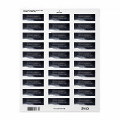 Indigo Aquarell Moderne einfache Rücksendeadresse (Vorne)