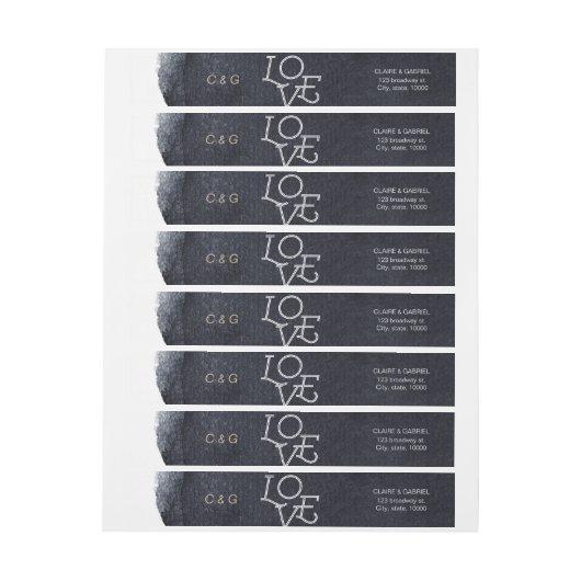 Indigo Aquarell Moderne Liebe Hochzeit (Bogen)