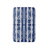 Indigo Art: Abstraktes Wasserfarbenkaos. Badematte (Vorderseite Vertikal)