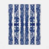 Indigo Art: Abstraktes Wasserfarbenkaos. Fleecedecke (Vorderseite)