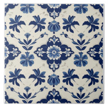 Indigo Azulejo Blau Portugiesisch Lissabon Botanis