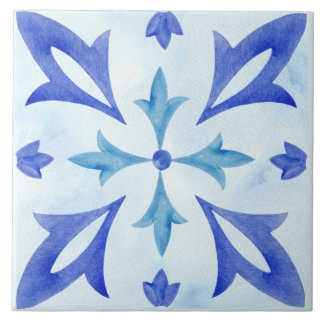Indigo Azulejo Blau Portugiesisch Lissabon Dekorat Fliese