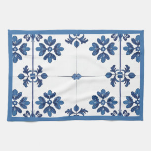 Indigo Azulejo Blau Portugiesisch Lissabon Dekorat Geschirrtuch