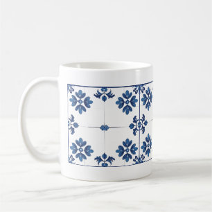 Indigo Azulejo Blau Portugiesisch Lissabon Dekorat Kaffeetasse
