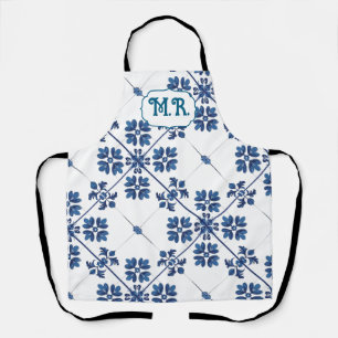 Indigo Azulejo Blau Portugiesisch Lissabon Dekorat Schürze