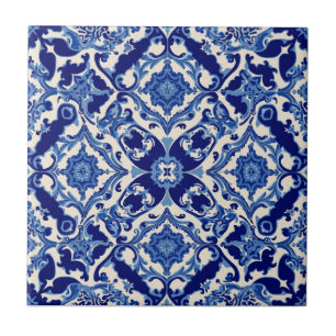 Indigo Azulejo Blau Portugiesisch Lissabon Talaver Fliese