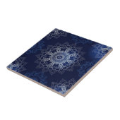 Indigo Azulejo Blue Portugia Mandala Decorative Fliese (Seite)