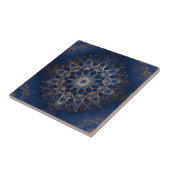Indigo Azulejo Blue Portugia Mandala Decorative Fliese (Seite)