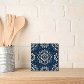 Indigo Azulejo Blue Portugia Mandala Decorative Fliese