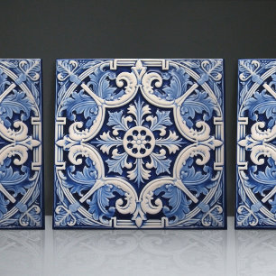 Indigo Azulejo Blue Portugiesische Lissabon-Dekora Fliese