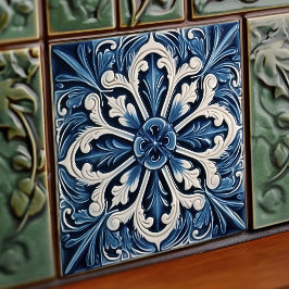 Indigo Azulejo Blue Portugiesische Lissabon-Dekora Fliese