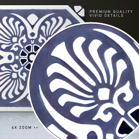 Indigo Azulejo Blue Portugiesische Lissabon-Dekora Fliese