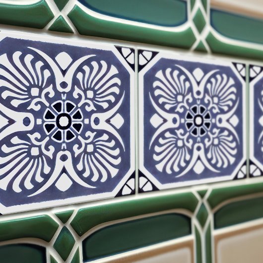 Indigo Azulejo Blue Portugiesische Lissabon-Dekora Fliese