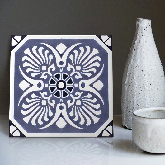 Indigo Azulejo Blue Portugiesische Lissabon-Dekora Fliese