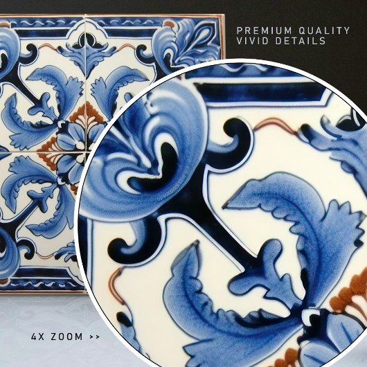 Indigo Azulejo Blue Portugiesische Lissabon-Dekora Fliese