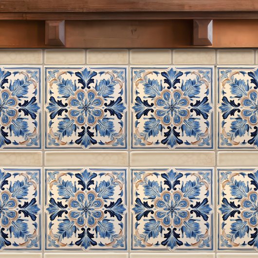 Indigo Azulejo Blue Portugiesische Lissabon-Dekora Fliese