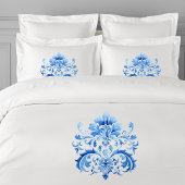 Indigo Azulejo Blue Portuguese Lisbon Botanical Kissenbezug