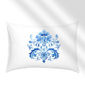 Indigo Azulejo Blue Portuguese Lisbon Botanical Kissenbezug