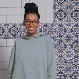 Indigo Azulejo Blue Yellow Portugal Lissabon Fliese