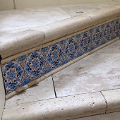 Indigo Azulejo Blue Yellow Portugal Lissabon Fliese