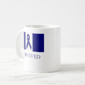 Indigo-Band, das ich überlebte. DBI Kaffeetasse (Vorderseite Links)