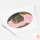 Indigo-Bathrobe Ovaler Aufkleber (Umschlag)