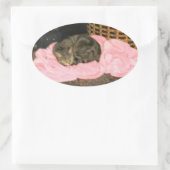 Indigo-Bathrobe Ovaler Aufkleber (Tasche)