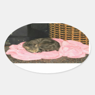 Indigo-Bathrobe Ovaler Aufkleber