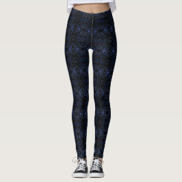 Indigo-Batik kettet Leggings an