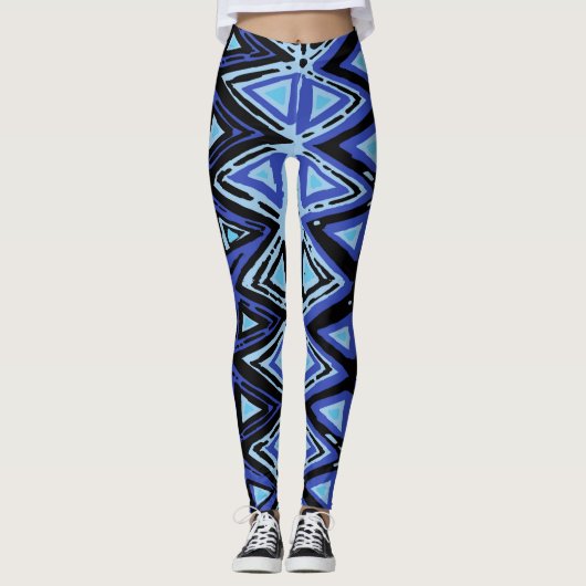 Indigo Batik Leggings (Vorderseite)
