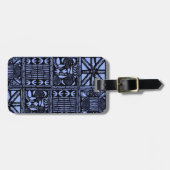 Indigo Batik Quilt - Blau Gepäckanhänger (Vorderseite horizontal)