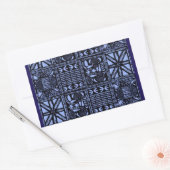Indigo Batik Quilt - Blau Rechteckiger Aufkleber (Umschlag)
