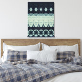 Indigo Beauty Shibori Canvas Print Leinwanddruck (Insitu (Schlafzimmer))