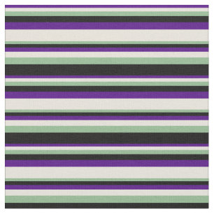 Indigo, Beige, Dunkelmeergrün und schwarz Stoff