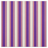 Indigo-, Beige- und Rot-Streifen-Muster Stoff (Muster)