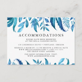 Indigo-Blätter | Hotel Wedding Unterkunft Begleitkarte