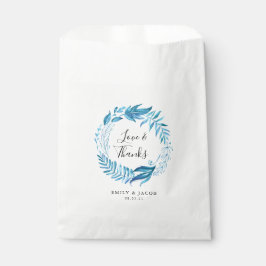 Indigo-Blätter | Personalisierte Hochzeit Geschenktütchen