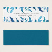 Indigo-Blätter | Website-Karten für Hochzeiten (Vorne & Hinten)