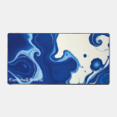 Indigo Blau Abstrakt Modern Professionell Schreibtischunterlage (Vorderseite)