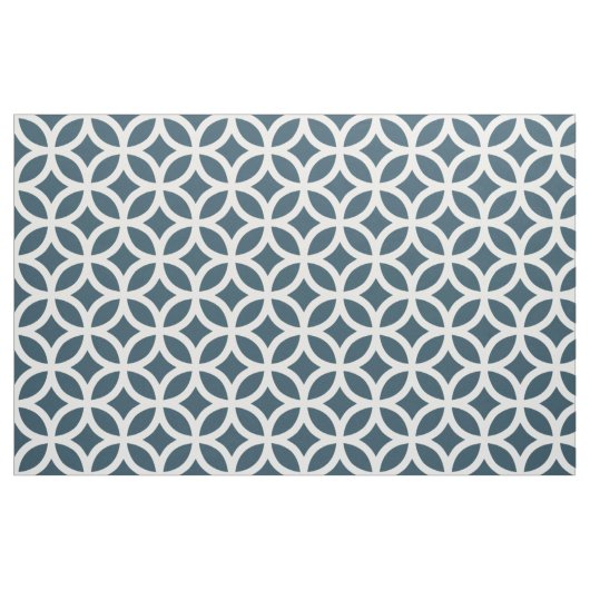 Indigo-Blau-geometrisches Muster-Gewebe Stoff (Yard (91,4 cm))