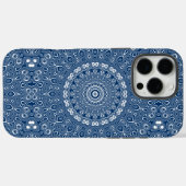 Indigo Blau Mandala Muster Case-Mate iPhone Hülle (Rückseite (Horizontal))