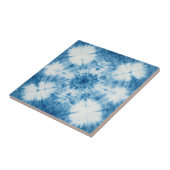 Indigo Blau Shibori Tie Dye Muster Fliese (Seite)
