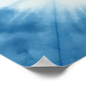 Indigo Blau Shibori Tie Dye Muster Poster (Ecke)